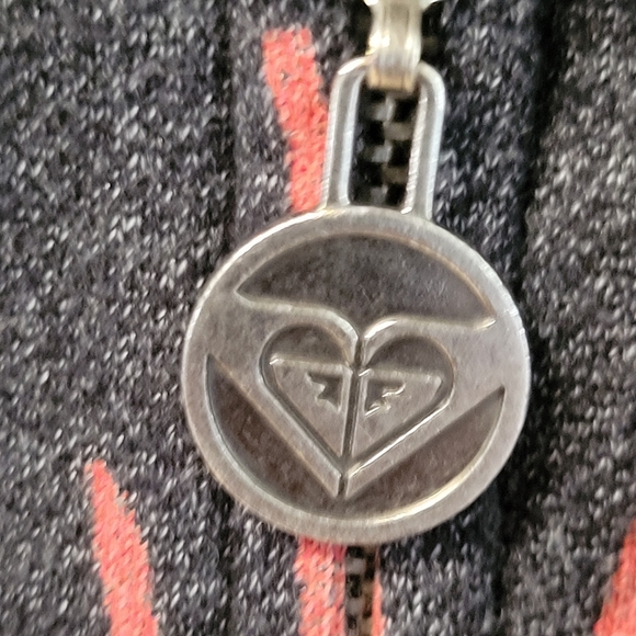 Roxy Zip up hoodie size small gray pink - Picture 4 of 9